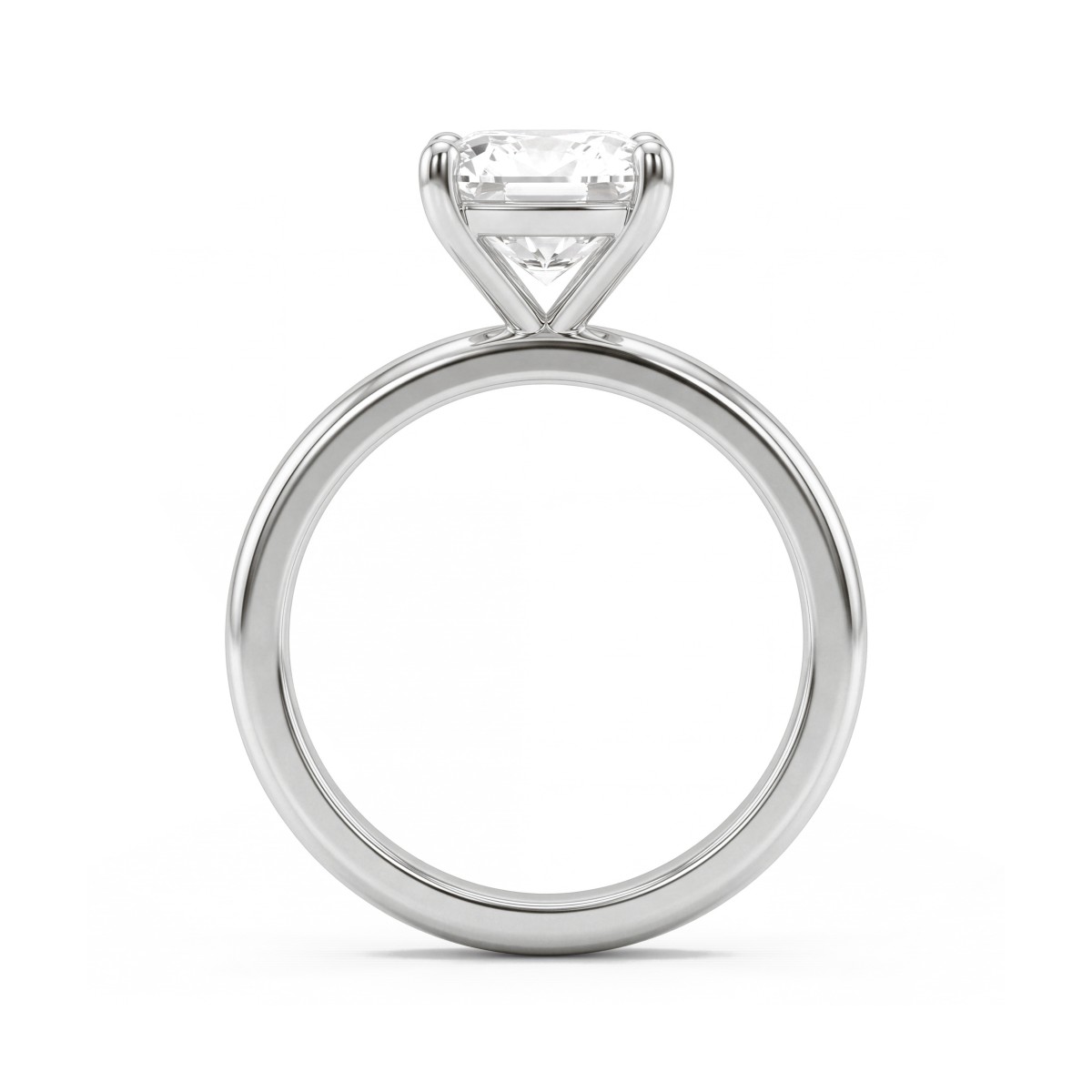 Altessa - Cushion Cut Moissanite Solitaire Engagement Ring with High Four-Prong Setting