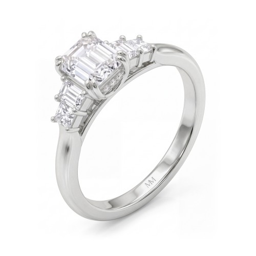 Mosaic - Emerald Cut Five-Stone Moissanite Ring
