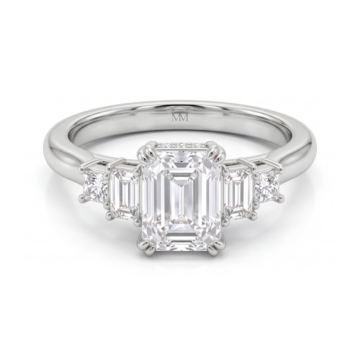 Mosaic - Emerald Cut Five-Stone Moissanite Ring