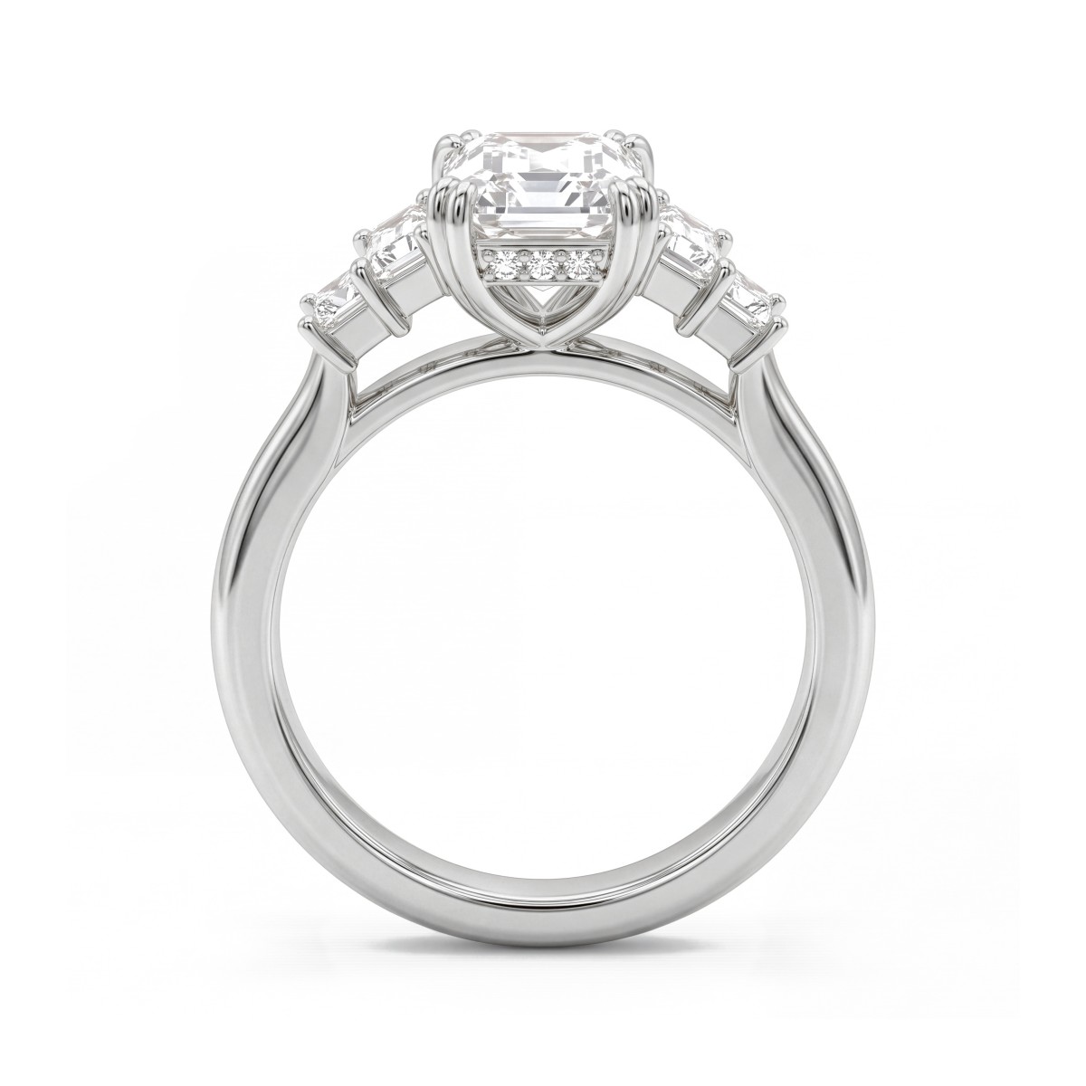Mosaic - Emerald Cut Five-Stone Moissanite Ring