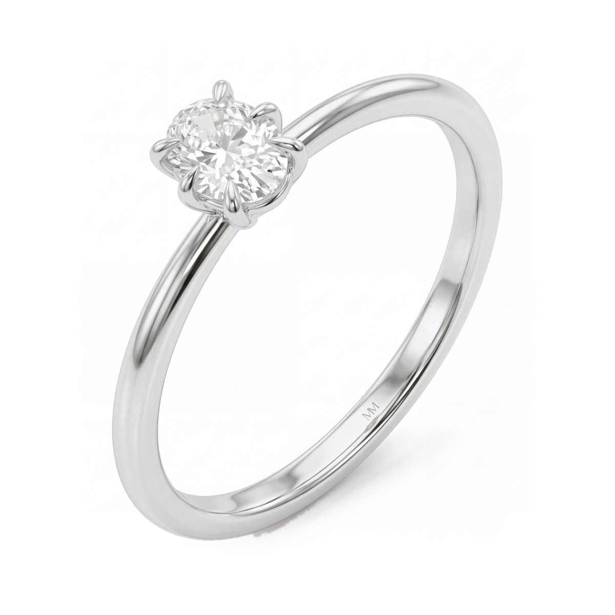 Mignon - Oval Six-Prong Moissanite Solitaire Ring