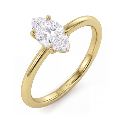 Willow - Marquise Moissanite Solitaire Engagement Ring