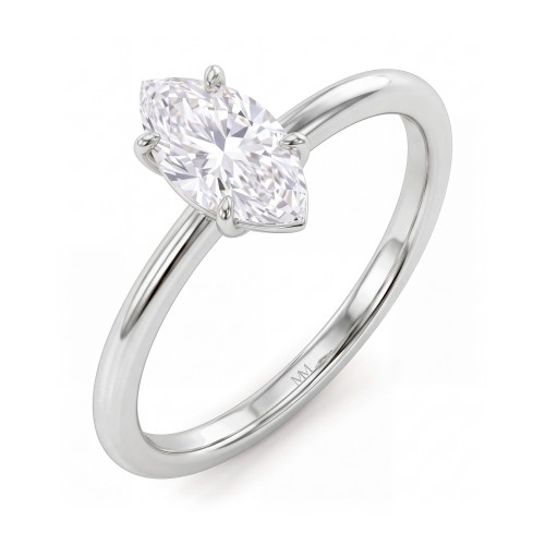 Willow - Marquise Moissanite Solitaire Engagement Ring