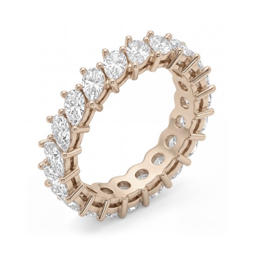 Laurel - Pear Cut Moissanite Full Eternity Band with Tilted Stones
