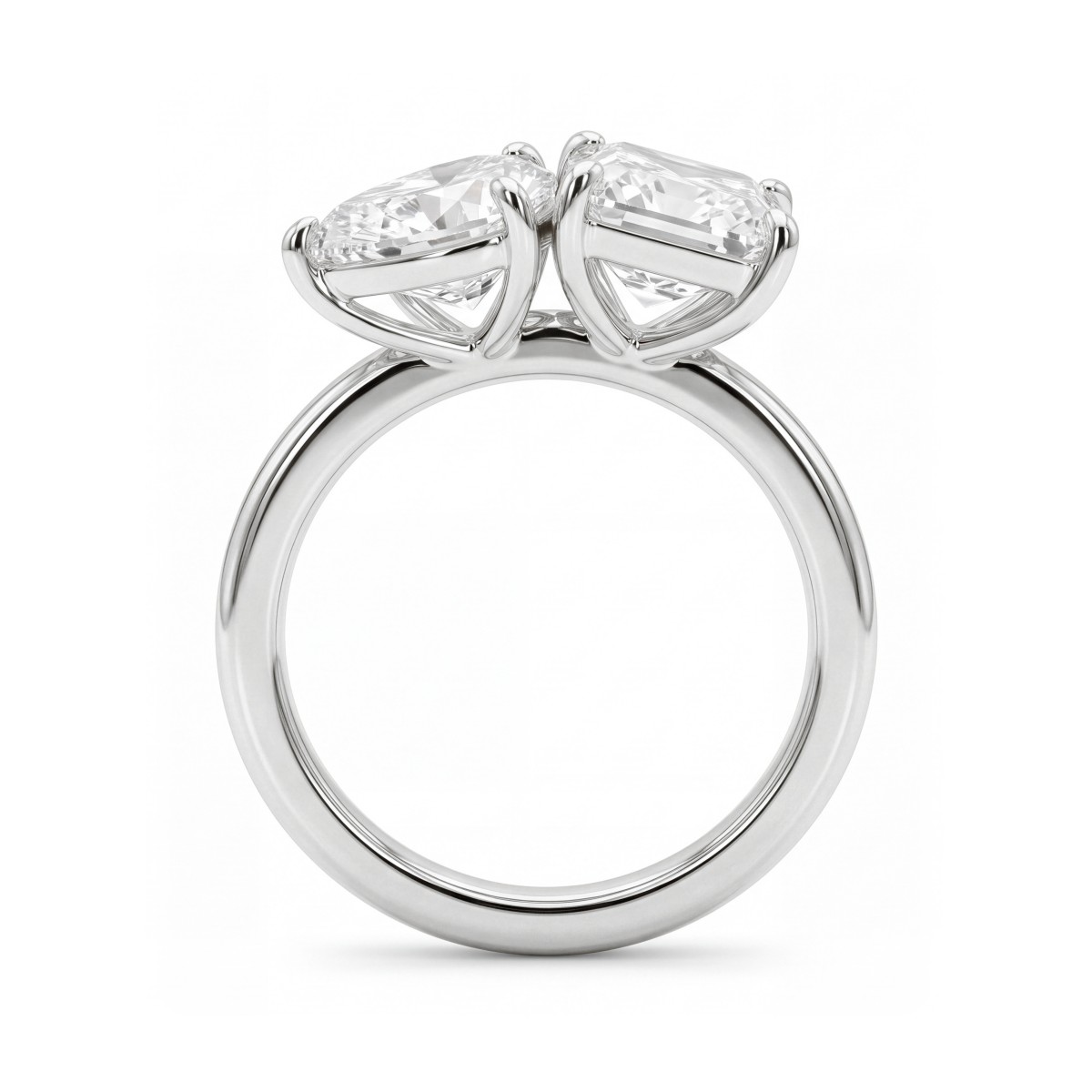 Concordia - Pear and Radiant Toi et Moi Moissanite Ring