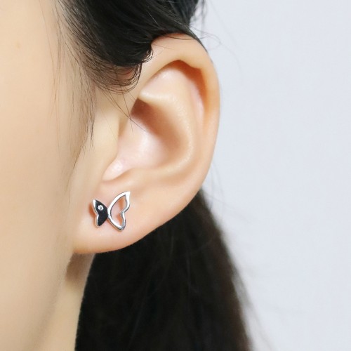 14K Rose Gold Moissanite Earrings