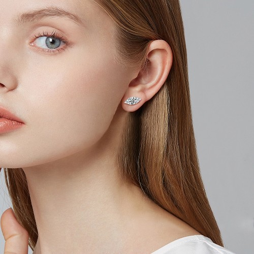 14K Rose Gold Moissanite Earrings
