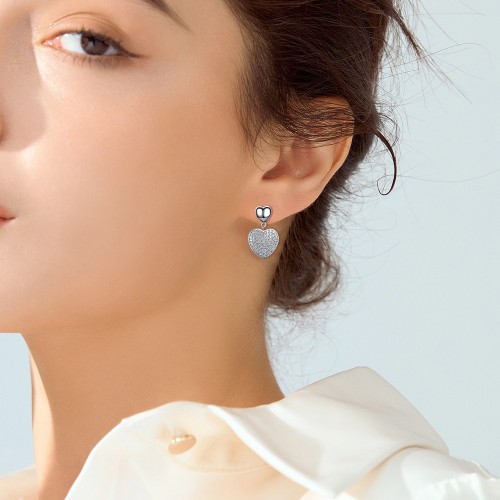 14K Rose Gold Moissanite Earrings