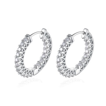 Moissanite hoop earrings
