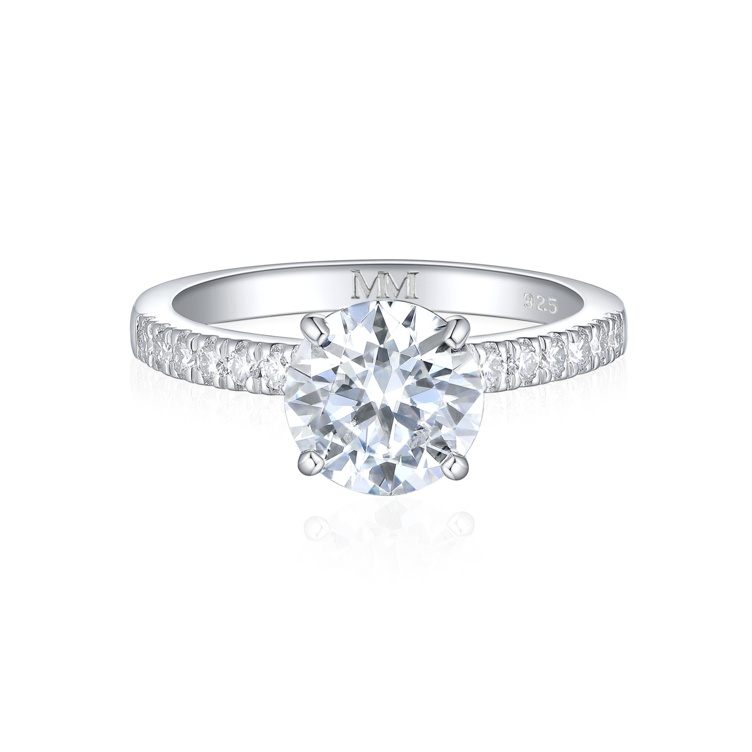 Finesse - Moissanite Engagement Ring With Side Stones