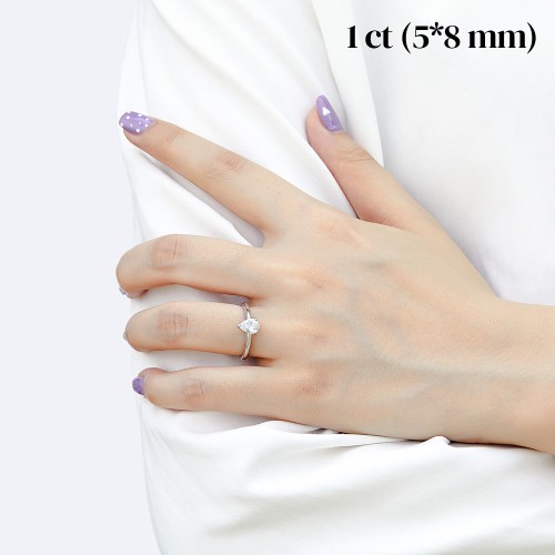 925 Silver Moissanite Rings