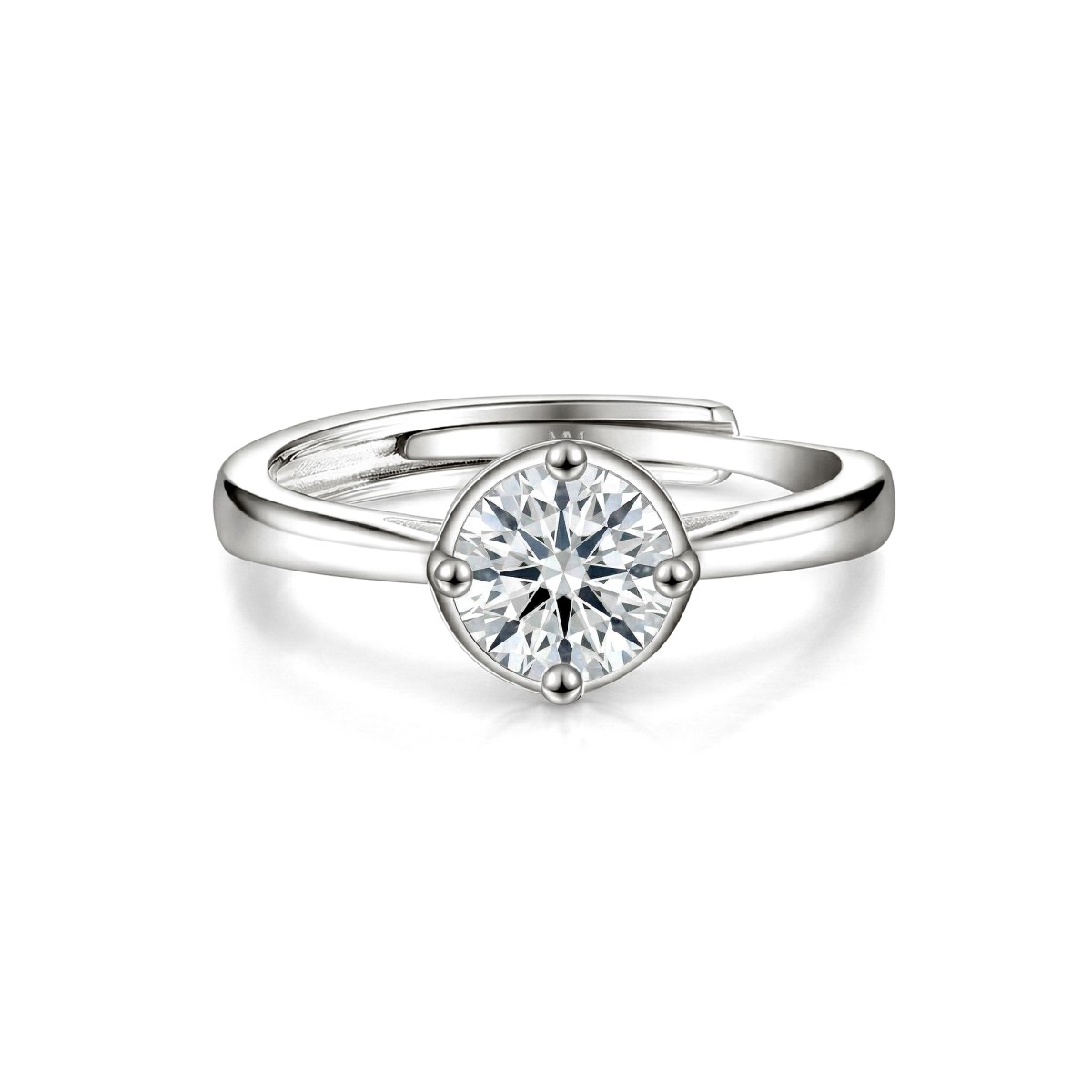 Unum - Adjustable Solitaire Moissanite Ring