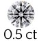 0.5 carat (5 mm) 