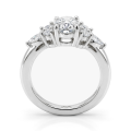 Lustrina - Oval Moissanite Ring with Dazzling Accents