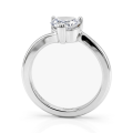 Amora - Heart Solitaire Moissanite Ring