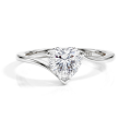 Amora - Heart Solitaire Moissanite Ring