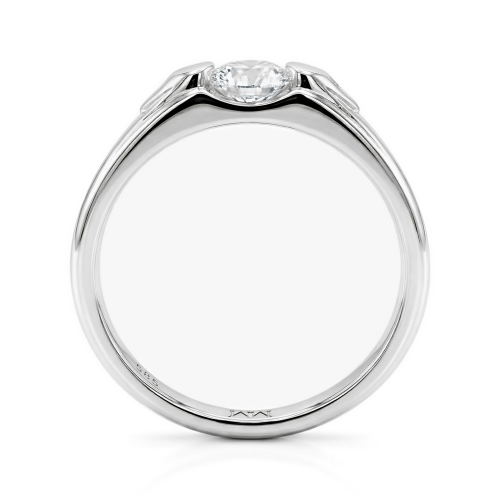 Onyx - Men's Moissanite Ring with Accent Side Stones