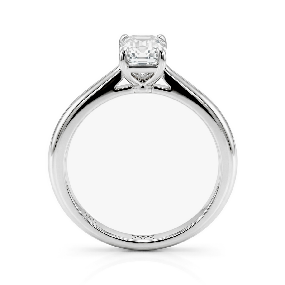 Elysium - Emerald Solitaire Moissanite Ring