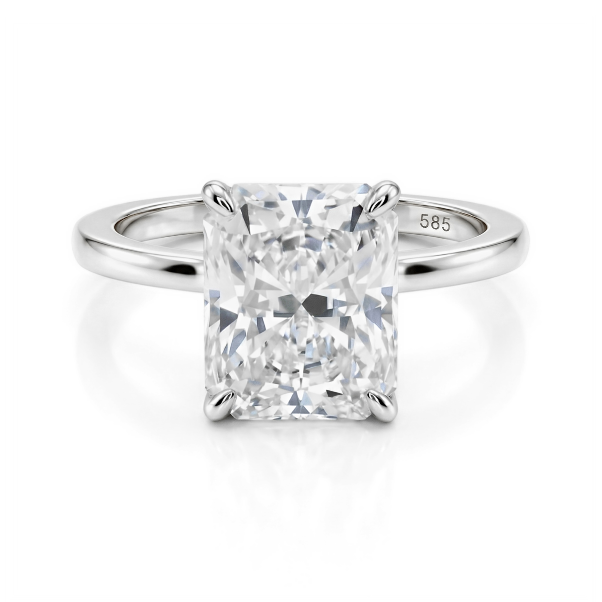 Radiana - Radiant Solitaire Moissanite Ring