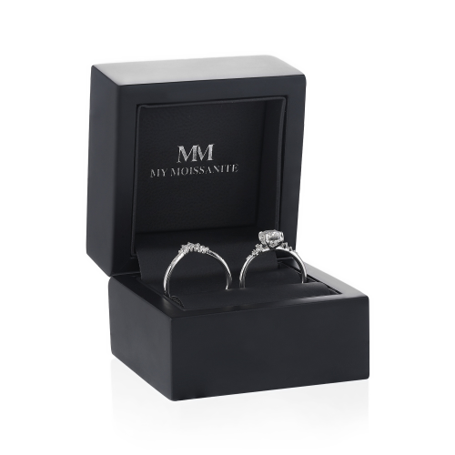 Ethereal Elegance Set - Ovaline & Serenella Moissanite Bridal Set With Marquise Accents