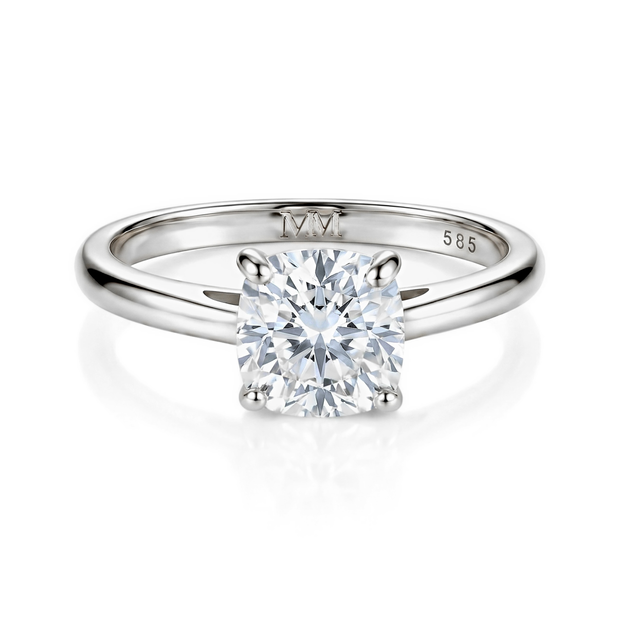 Elara - Cushion Solitaire Moissanite Ring