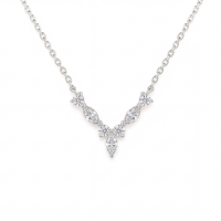 Adelina - Elegant Moissanite Necklace with Marquise Accents