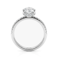 Amoretta - Heart Cut Moissanite Engagement Ring With Pavé Shoulders