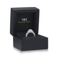 Circe - Vintage Inspired Moissanite Engagement Ring with Side Stones and Filigree Detailing