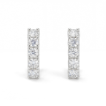 Cascade - Linear Moissanite Hoop Earrings
