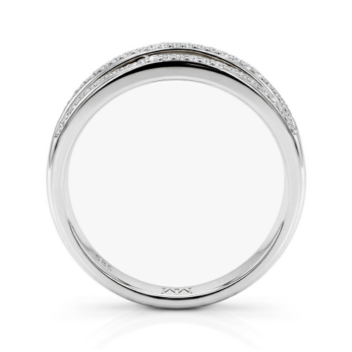 Estrella – Moissanite Cross-Over Line Ring