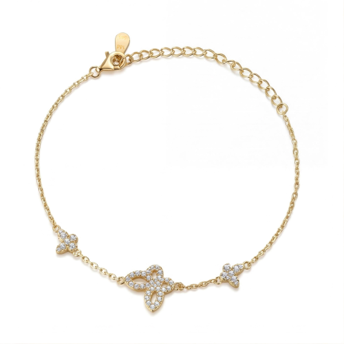 Orchidea - Marquise Moissanite Bracelet with Floral Motifs