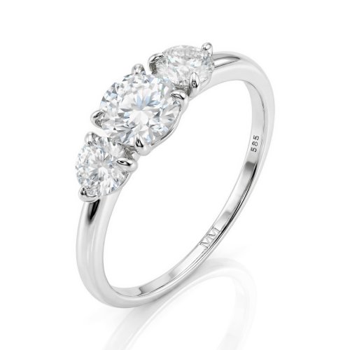 Aventine - Triple Moissanite Ring