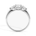 Aventine - Triple Moissanite Ring