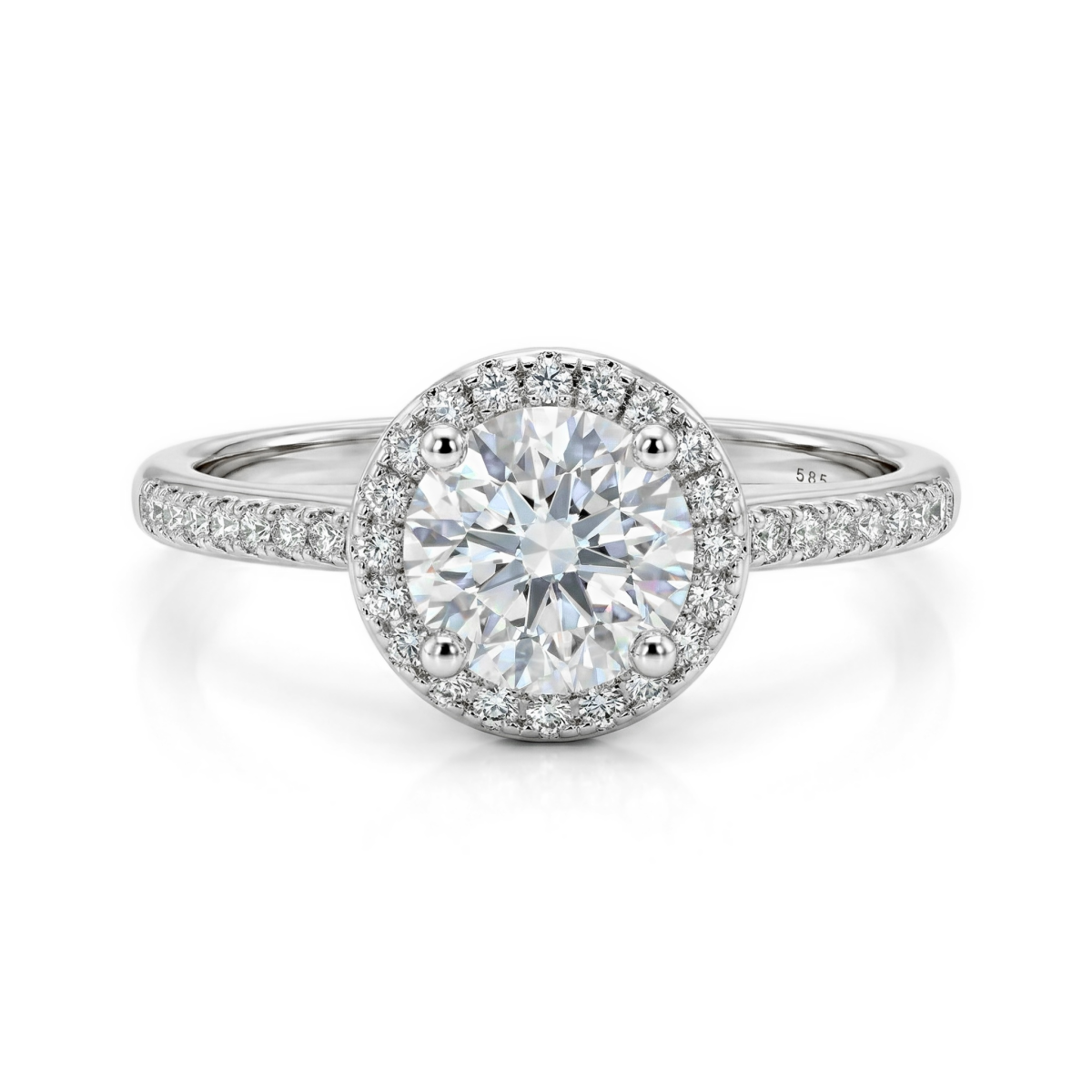 Seraphina - Moissanite Halo Engagement Ring