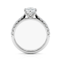 Lumiere - Radiant Cut Moissanite Ring with Pavé-Set Stones