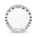 Cresta - Wide Pavé Set Moissanite Engagement Ring