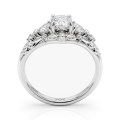 Fiorine - Oval Cut Moissanite Bridal Set with Botanical Design