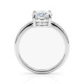 Ophelia - Moissanite Engagement Ring with Pavé Set Side Stones