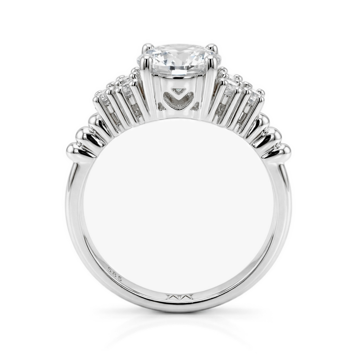 Astral - Moissanite Engagement Ring with Side Stones
