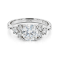 Astral - Moissanite Engagement Ring with Side Stones