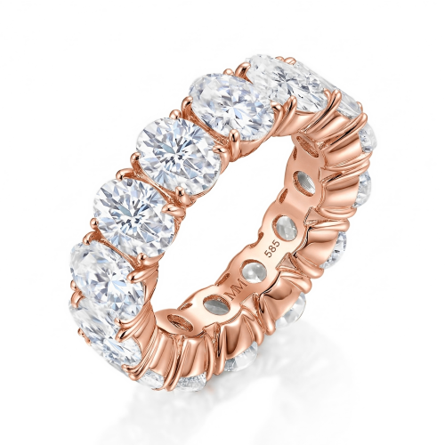 Daphne - Oval Cut Moissanite Full Eternity Ring