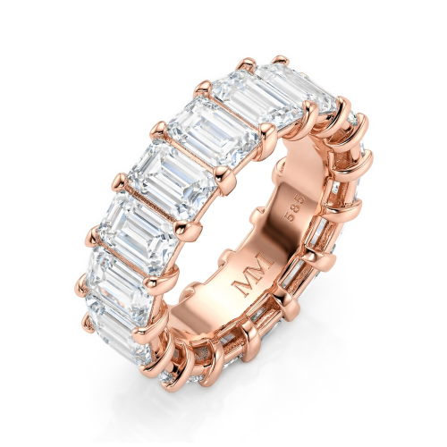 Eterna - Emerald Cut Moissanite Eternity Ring