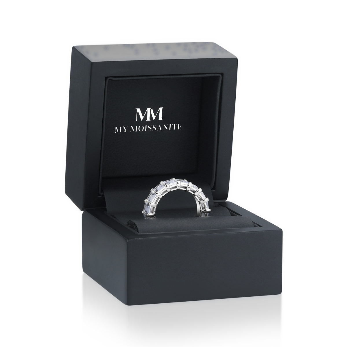 Eterna - Emerald Cut Moissanite Eternity Ring