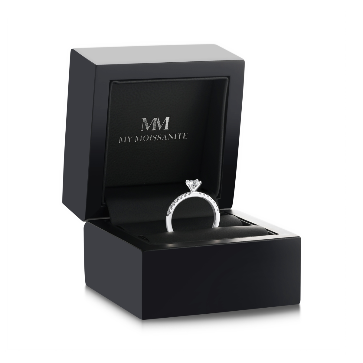 Finesse - Moissanite Engagement Ring With Side Stones