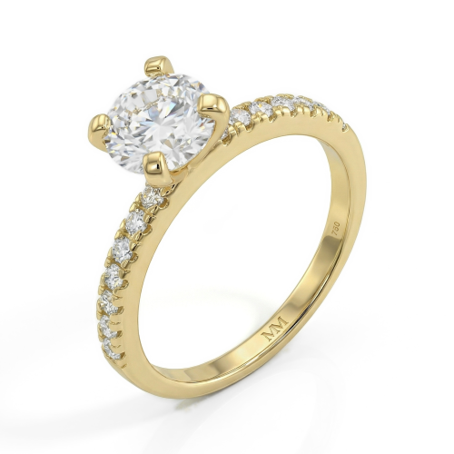 Finesse - Moissanite Engagement Ring with Side Stones