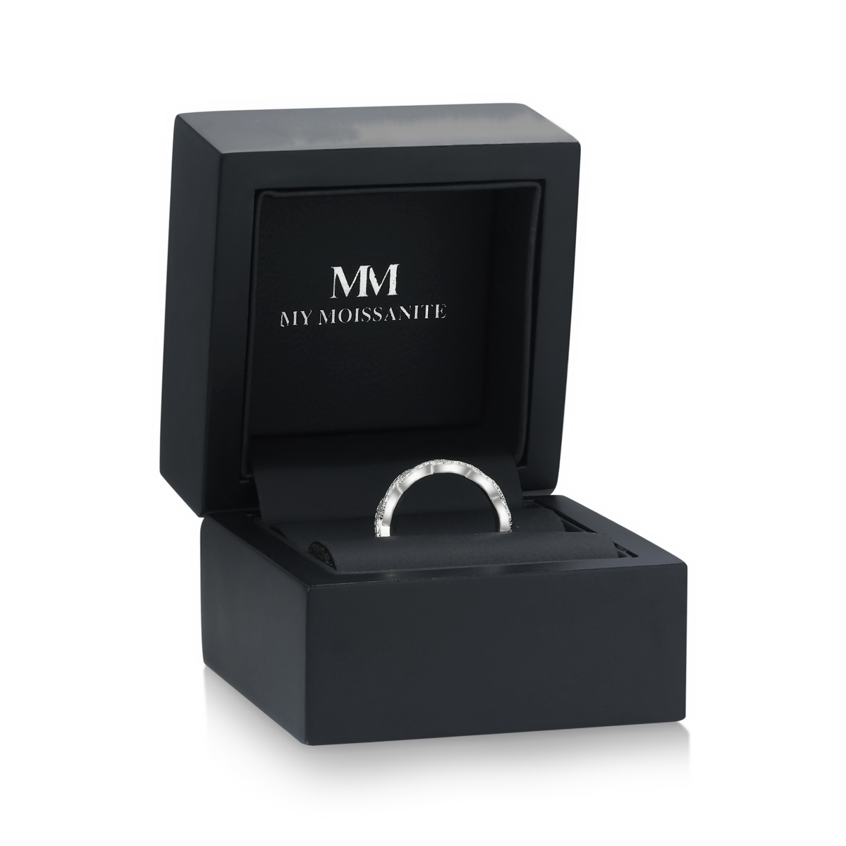 Seraph - Moissanite Eternity Ring with Twisted Pavé Design
