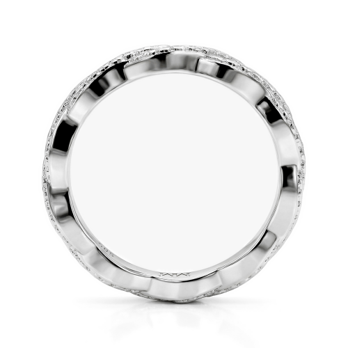 Seraph - Moissanite Eternity Ring with Twisted Pavé Design