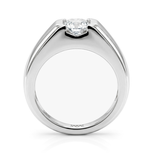 Vortex - Men's Moissanite Ring in Modern Tension-Style Bezel Setting