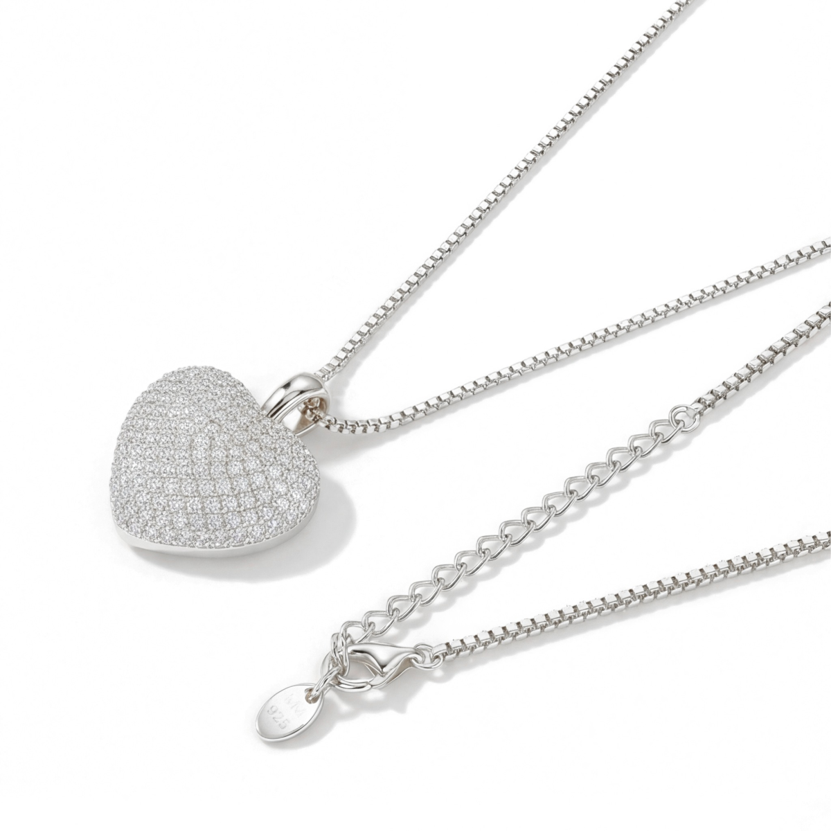 Serenade - Heart Shaped Pavé Moissanite Pendant