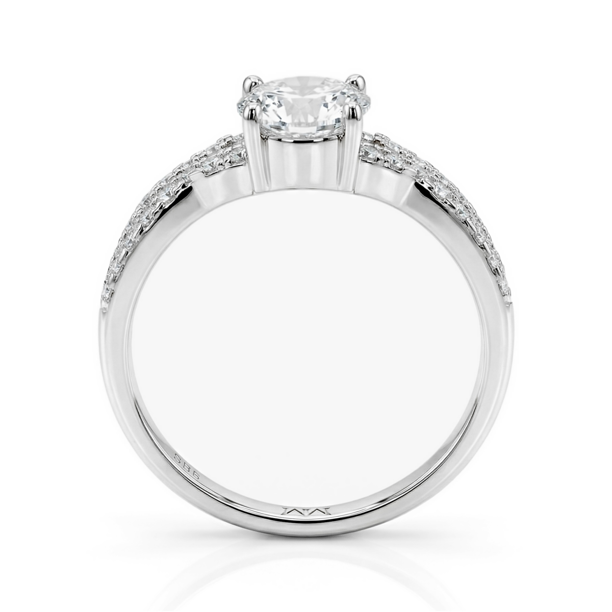 Verity - Moissanite Engagement Ring with Twisted Band